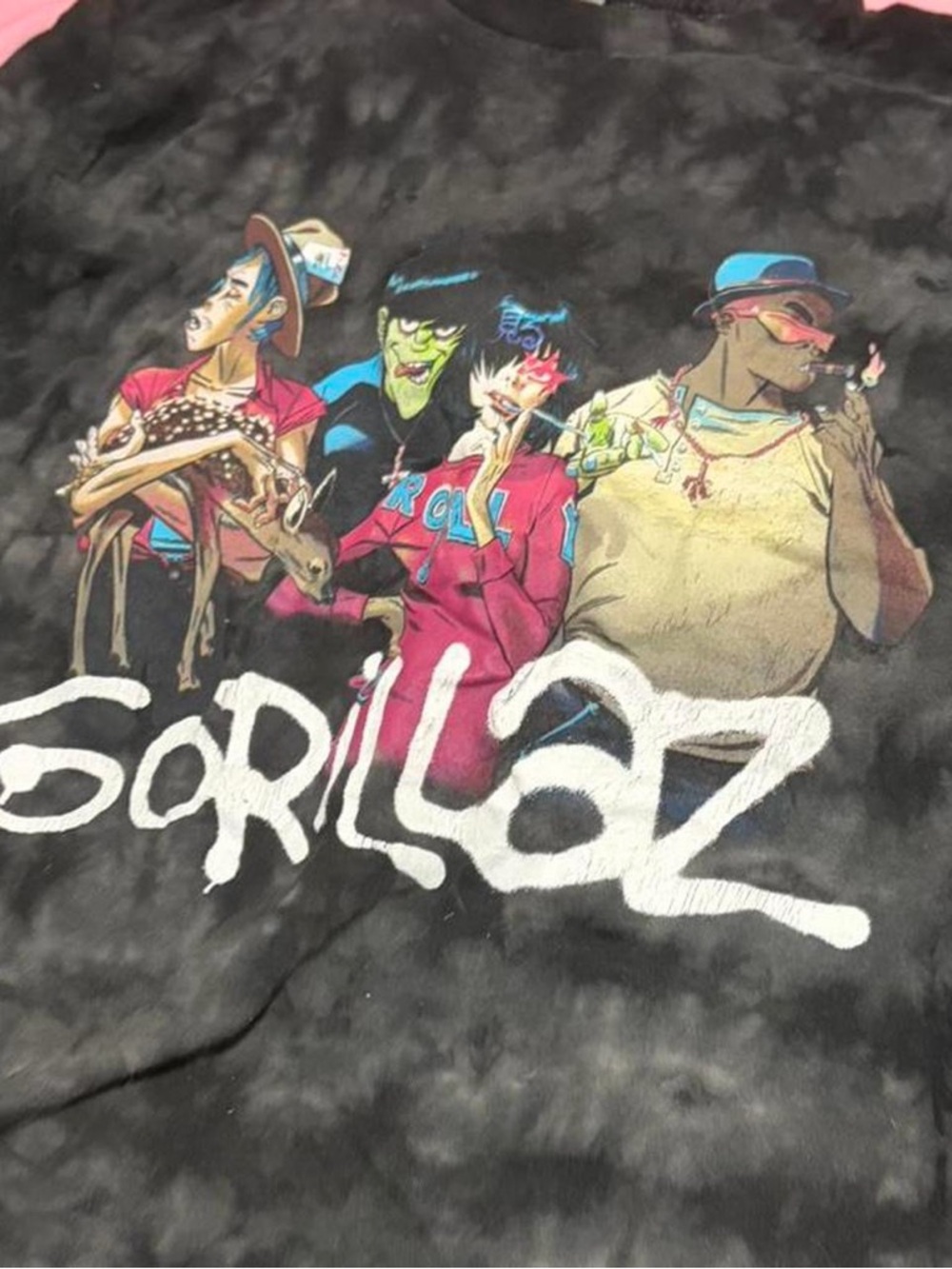 Hot Topic Gorillaz Black Tie-Dye Graphic Tee - Picture 4 of 8